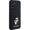 Karl Lagerfeld Silicone Karl&Choupette Metal Pin case for Samsung Galaxy S23 - black - (KF001989-0)