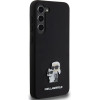 Karl Lagerfeld Silicone Karl&Choupette Metal Pin case for Samsung Galaxy S23+ - black - (KF001990-0)
