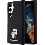 Karl Lagerfeld Silicone Karl&Choupette Metal Pin case for Samsung Galaxy S24 Ultra - black - (KF002010-0)