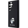 Karl Lagerfeld Silicone Karl&Choupette Metal Pin case for Samsung Galaxy S24 Ultra - black - (KF002010-0)