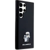 Karl Lagerfeld Silicone Karl&Choupette Metal Pin case for Samsung Galaxy S24 Ultra - black - (KF002010-0)