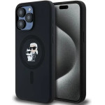 Karl Lagerfeld Silicone Karl&Choupette Ring MagSafe case for iPhone 15 Pro Max - black - (KF002037-0)