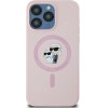 Karl Lagerfeld Silicone Karl&Choupette Ring MagSafe case for iPhone 15 Pro Max - pink - (KF002040-0)
