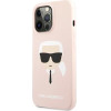 Karl Lagerfeld Silicone Karl`s Head Case for iPhone 13 Pro / 13 6.1 - Light Pink - (KF000697-0)