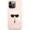Karl Lagerfeld Silicone Karl`s Head Case for iPhone 13 Pro / 13 6.1 - Light Pink - (KF000697-0)