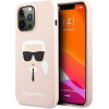 Karl Lagerfeld Silicone Karl`s Head Case for iPhone 13 Pro Max 6.7 - Light Pink - (KF000698-0)
