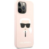 Karl Lagerfeld Silicone Karl`s Head Case for iPhone 13 Pro Max 6.7 - Light Pink - (KF000698-0)