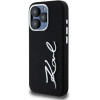Karl Lagerfeld Silicone Metal Script Logo case for iPhone 15 Pro - black - (KF002035-0)