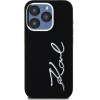 Karl Lagerfeld Silicone Metal Script Logo case for iPhone 15 Pro - black - (KF002035-0)