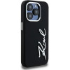Karl Lagerfeld Silicone Metal Script Logo case for iPhone 15 Pro - black - (KF002035-0)
