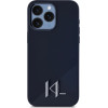 Karl Lagerfeld Silicone Shadow Metal Initial MagSafe Case for iPhone 15 Pro Black - (KF002547-0)