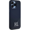 Karl Lagerfeld Silicone Shadow Metal Initial MagSafe Case for iPhone 15 Pro Black - (KF002547-0)