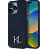 Karl Lagerfeld Silicone Shadow Metal Initial MagSafe Case for iPhone 15 Pro Max Black - (KF002548-0)