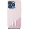 Karl Lagerfeld Silicone Shadow Metal Initial MagSafe Case for iPhone 15 Pro Max Pink - (KF002551-0)