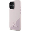 Karl Lagerfeld Silicone Shadow Metal Initial MagSafe iPhone 16 Case - Pink - (KF002385-0)