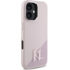 Karl Lagerfeld Silicone Shadow Metal Initial MagSafe iPhone 16 Case - Pink - (KF002385-0)