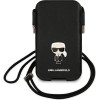 Karl Lagerfeld Torebka KLHCP12LOPHKMK 6,7'' czarny/black hardcase Saffiano Ikonik Karl's - (KF000726-0)