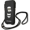 Karl Lagerfeld Torebka KLHCP12MOPHKCK 6,1'' czarny/black hardcase Saffiano Ikonik Karl&Choupette Head - (KF000723-0)