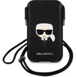 Karl Lagerfeld Torebka KLHCP12MOPHKHK 6,1'' czarny/black hardcase Saffiano Ikonik Karl`s Head - (KF000721-0)