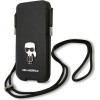 Karl Lagerfeld Torebka KLHCP12MOPHKMK 6,1'' czarny/black hardcase Saffiano Ikonik Karl's - (KF000725-0)