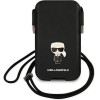 Karl Lagerfeld Torebka KLHCP12MOPHKMK 6,1'' czarny/black hardcase Saffiano Ikonik Karl's - (KF000725-0)