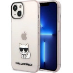 Karl Lagerfeld Transparent Choupette Body Case for iPhone 14 Plus / 15 Plus 6.7 - Pink - (KF001142-0)