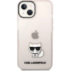 Karl Lagerfeld Transparent Choupette Body Case for iPhone 14 Plus / 15 Plus 6.7 - Pink - (KF001142-0)
