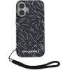 Karl Lagerfeld Zebra With Cord iPhone 16 Plus Case - Purple - (KF002364-0)