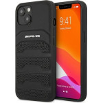 Mercedes AMG AMHCP14MGSEBK iPhone 14 Plus 6,7 black / black hardcase Leather Debossed Lines - (AMG00037-0)