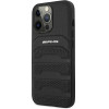 Mercedes AMG AMHCP14XGSEBK iPhone 14 Pro Max 6,7 black / black hardcase Leather Debossed Lines - (AMG00039-0)