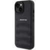 Mercedes AMG Leather Debossed Lines case for iPhone 15 Plus - black - (AMG00068-0)