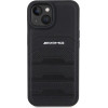 Mercedes AMG Leather Debossed Lines case for iPhone 15 Plus - black - (AMG00068-0)