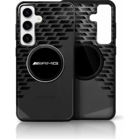 Mercedes AMG Transparent Rhombs MagSafe Case for Samsung Galaxy S25 - Black - (AMG00098-0)