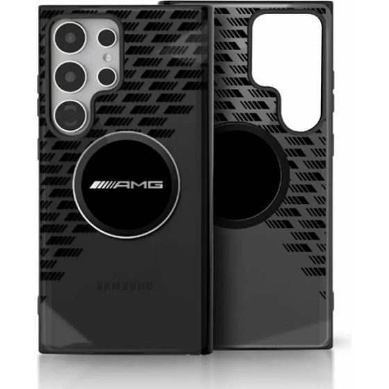 Mercedes AMG Transparent Rhombs MagSafe Case for Samsung Galaxy S25 Ultra - Black - (AMG00099-0)