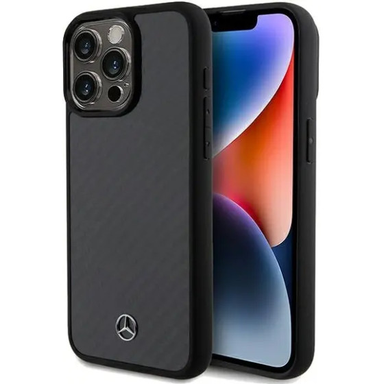 Mercedes Carbon Fiber Dynamic case for iPhone 15 Pro Max - black - (Mer007971-0)