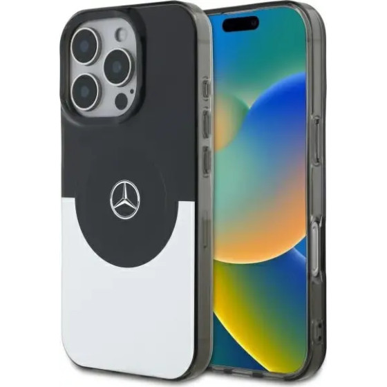 Mercedes Double Layer BiColor MagSafe case for iPhone 16 Pro Max - silver - (Mer008319-0)