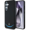 Mercedes Leather Contrasted Blue Horizontal Curve MagSafe Case for Samsung Galaxy S25 - Black - (Mer008455-0)