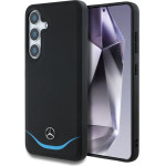 Mercedes Leather Contrasted Blue Horizontal Curve MagSafe Case for Samsung Galaxy S25 - Black - (Mer008455-0)