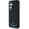 Mercedes Leather Contrasted Blue Horizontal Curve MagSafe Case for Samsung Galaxy S25 - Black - (Mer008455-0)