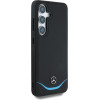 Mercedes Leather Contrasted Blue Horizontal Curve MagSafe Case for Samsung Galaxy S25 - Black - (Mer008455-0)