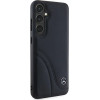 Mercedes Leather Curved Stitches case for Samsung Galaxy S24 - black - (Mer008088-0)