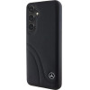 Mercedes Leather Curved Stitches case for Samsung Galaxy S24+ - black - (Mer008089-0)