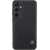 Mercedes Leather Curved Stitches case for Samsung Galaxy S24+ - black - (Mer008089-0)