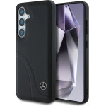 Mercedes Leather Curved Stitches Case for Samsung Galaxy S25 - Black - (Mer008461-0)