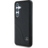Mercedes Leather Curved Stitches Case for Samsung Galaxy S25 - Black - (Mer008461-0)