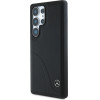Mercedes Leather Curved Stitches Case for Samsung Galaxy S25 Ultra - Black - (Mer008462-0)