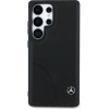 Mercedes Leather Curved Stitches Case for Samsung Galaxy S25 Ultra - Black - (Mer008462-0)