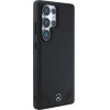Mercedes Leather Curved Stitches Case for Samsung Galaxy S25 Ultra - Black - (Mer008462-0)