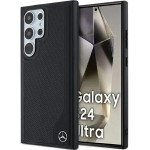 Mercedes Leather Debossed Line MagSafe case for Samsung Galaxy S24 Ultra - black - (Mer008087-0)