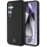 Mercedes Leather Debossed Lines MagSafe case for Samsung Galaxy S25 - black - (Mer008353-0)